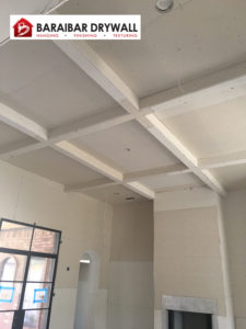 complex drywall installation ceiling