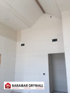 Drywall installation ceiling