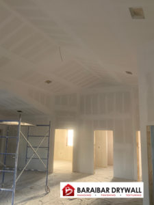Drywall finishing large house